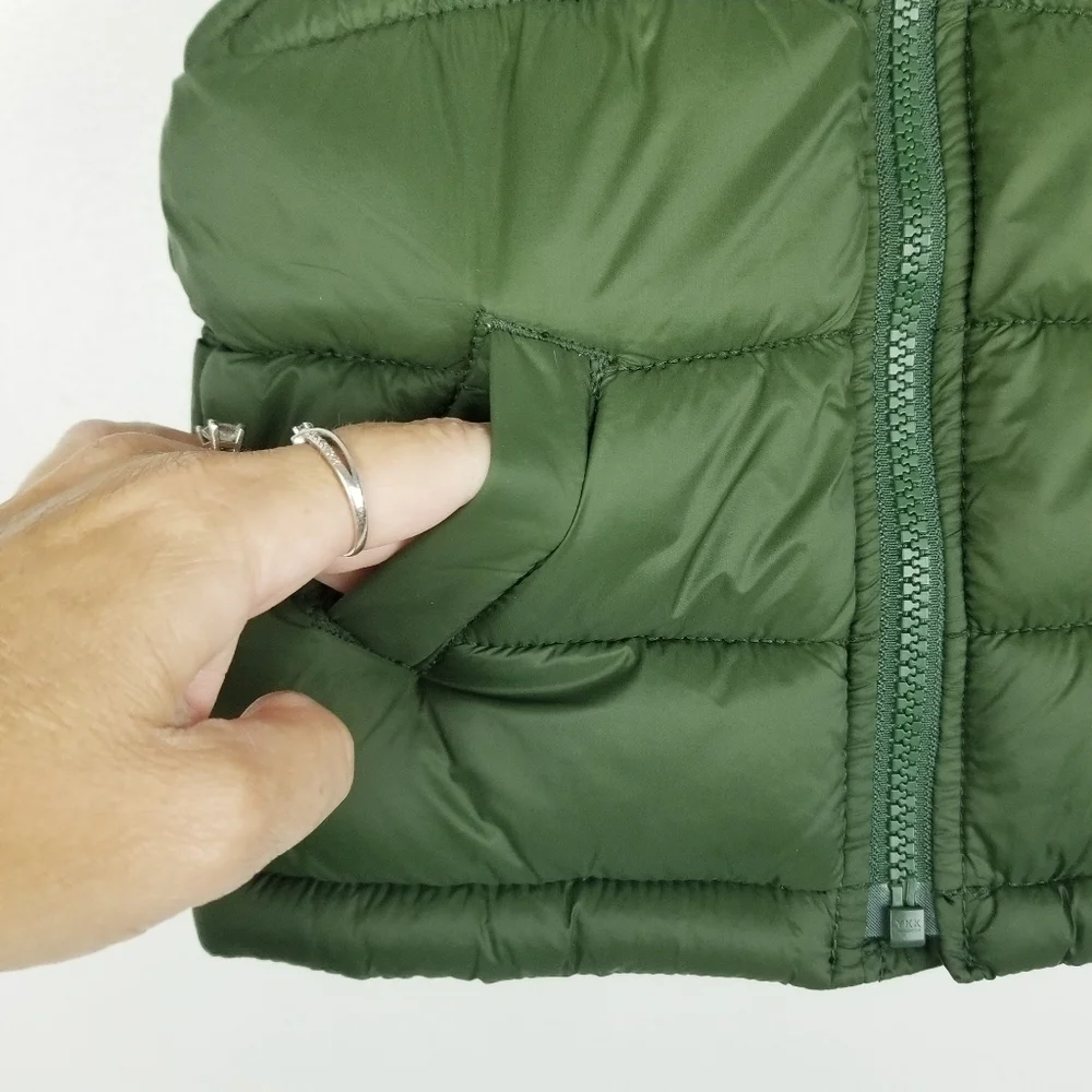 Old Navy Green Fleece-Lined Puffer Vest 12-18 Months